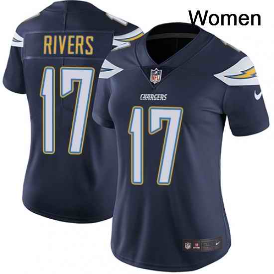 Womens Nike Los Angeles Chargers 17 Philip Rivers Elite Navy Blue Team Color NFL Jersey